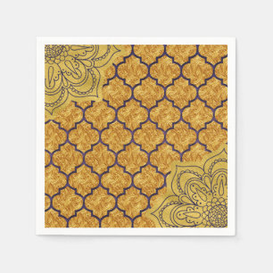 Servilleta De Papel Boda de fiesta real india elegante oro púrpura