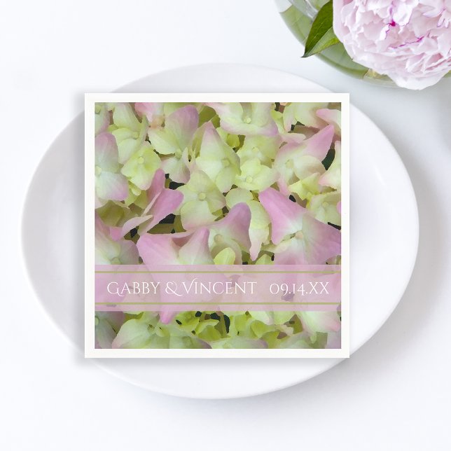 Servilleta De Papel Boda De Flor De Hidrangea Casi Rosa (Subido por el creador)