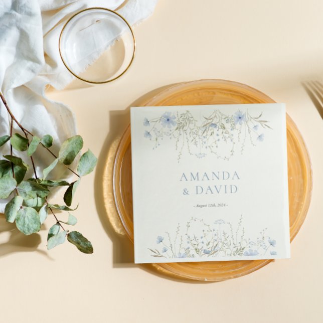 Servilleta De Papel Boda de flor silvestre Blue Periwinkle (Subido por el creador)