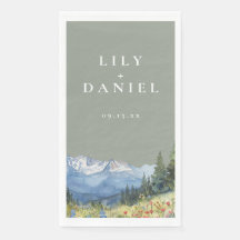 Boda de Flor Silvestre Sage Green Watercolor Mount