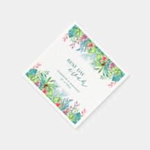 Boda de Flor Tropical Pintado A Mano