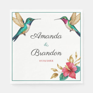 Servilleta De Papel Boda de Flor Tropical Rojo
