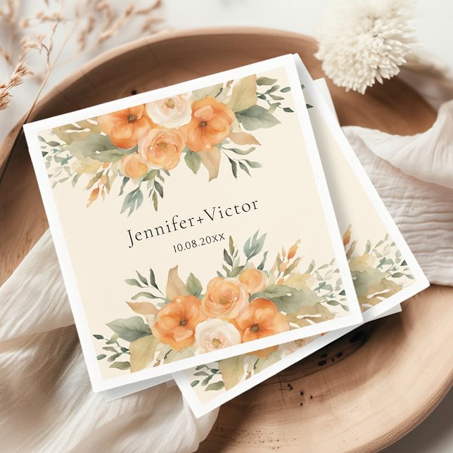 Servilleta De Papel Boda de Flores de Agua Bohemia (Subido por el creador)