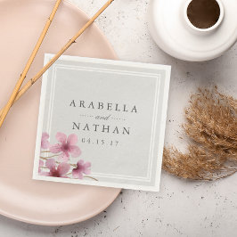 Servilleta De Papel Boda de flores de cerezo acuarela