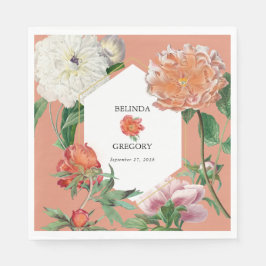 Servilleta De Papel Boda de flores de color rosa de rosa de cada color