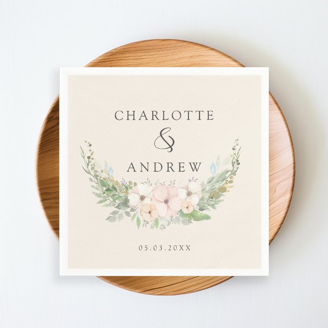 Servilleta De Papel Boda de flores de eucalipto moderno y elegante (Subido por el creador)
