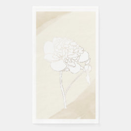 Servilleta De Papel Boda de Flores de Peonies Blancos