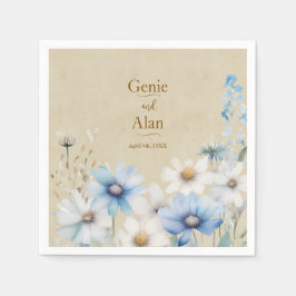 Servilleta De Papel Boda de flores silvestres