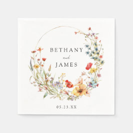 Servilleta De Papel Boda de flores silvestres