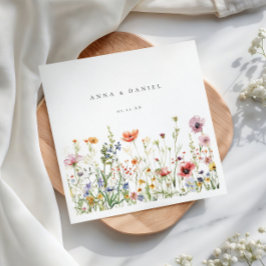 Servilleta De Papel Boda de flores silvestres