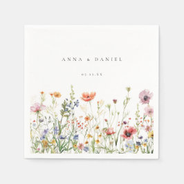Servilleta De Papel Boda de flores silvestres