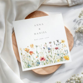 Servilleta De Papel Boda de flores silvestres boho chic