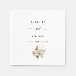 Servilleta De Papel Boda de flores silvestres elegantes