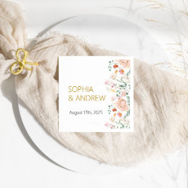 Servilleta De Papel Boda de flores silvestres Napkins