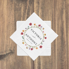 Servilleta De Papel Boda de flores silvestres Napkins