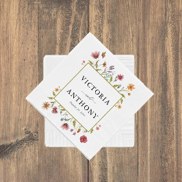 Servilleta De Papel Boda de flores silvestres Napkins