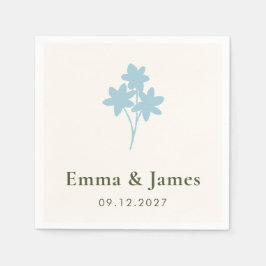 Servilleta De Papel Boda de flores silvestres rústicas personalizadas 