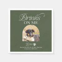 Boda de Foto de Mascota Minimalista Verde Bosque