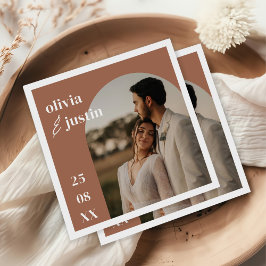 Servilleta De Papel Boda de fotografía Minimalista moderno del Boho Ar