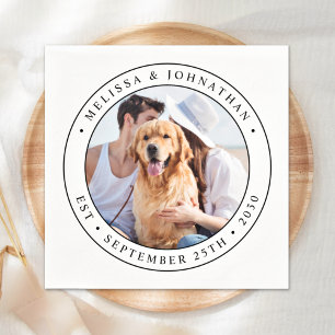 Servilleta De Papel Boda de fotografía personalizado