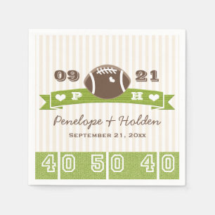 Servilleta De Papel Boda de Fútbol Monogramado