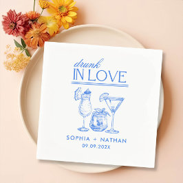 Servilleta De Papel Boda De Gafas De Vino Personalizadas De Borracho E