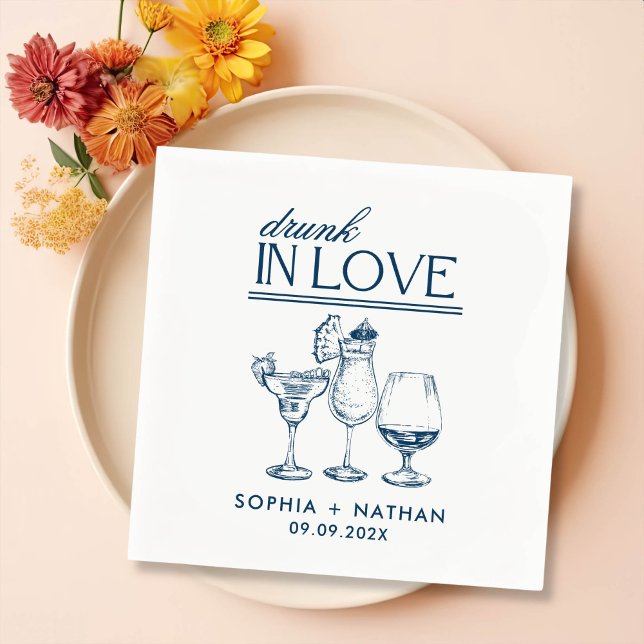 Servilleta De Papel Boda De Gafas De Vino Personalizadas De Borracho E (Subido por el creador)
