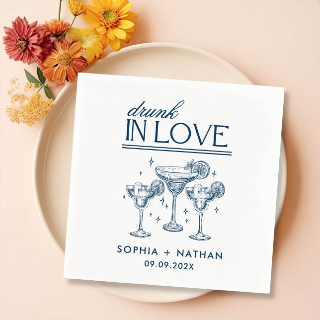 Servilleta De Papel Boda De Gafas De Vino Personalizadas De Borracho E (Subido por el creador)