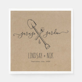 Servilleta De Papel Boda de Garage y Jardín / Fiesta de Pareja