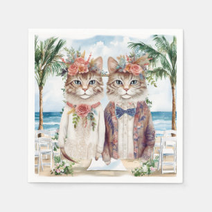Servilleta De Papel Boda de gato
