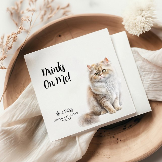 Servilleta De Papel Boda de gato personalizada (Subido por el creador)