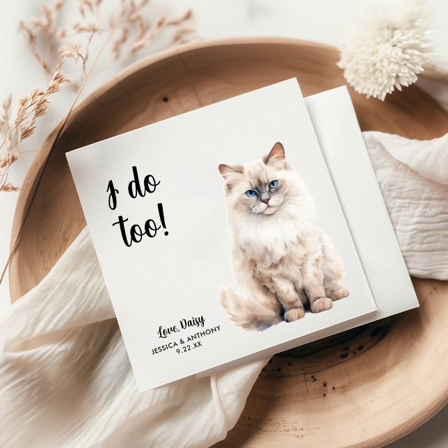 Servilleta De Papel Boda de gato personalizada (Subido por el creador)