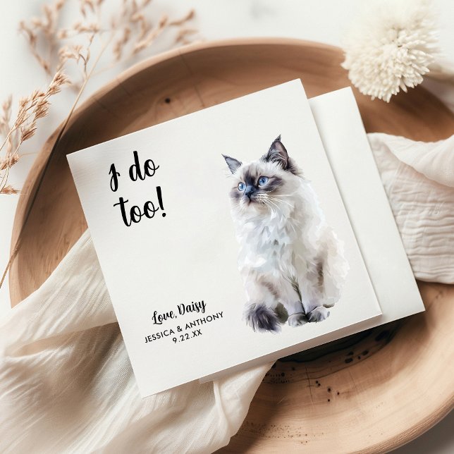 Servilleta De Papel Boda de gato personalizada (Subido por el creador)