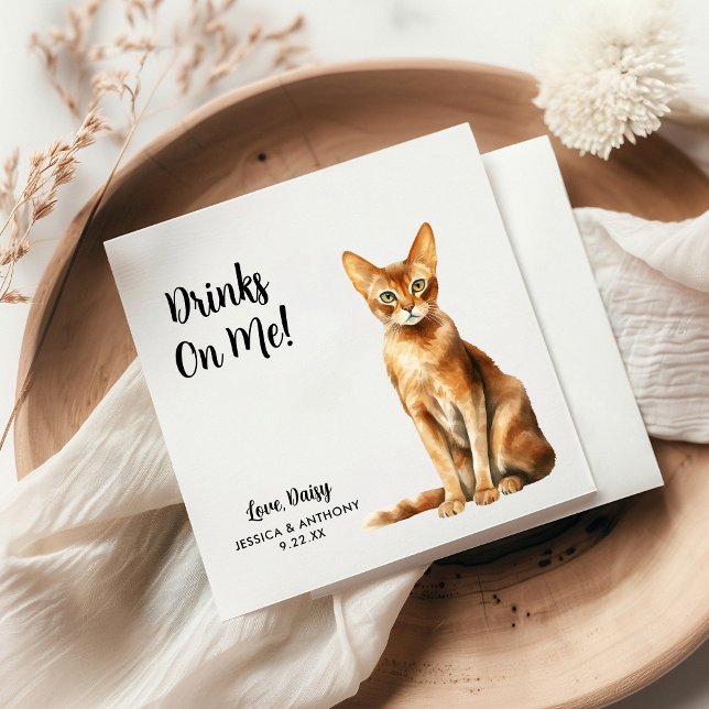 Servilleta De Papel Boda de gato personalizada (Subido por el creador)