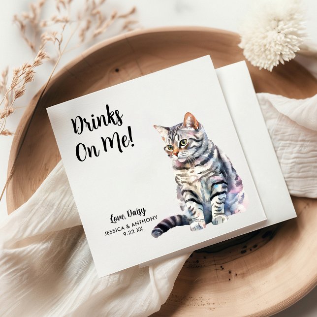 Servilleta De Papel Boda de Gato Personalizada (Subido por el creador)