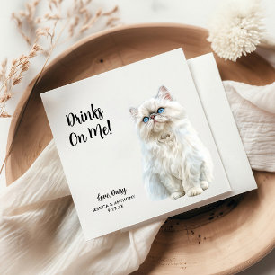 Servilleta De Papel Boda de gato personalizada