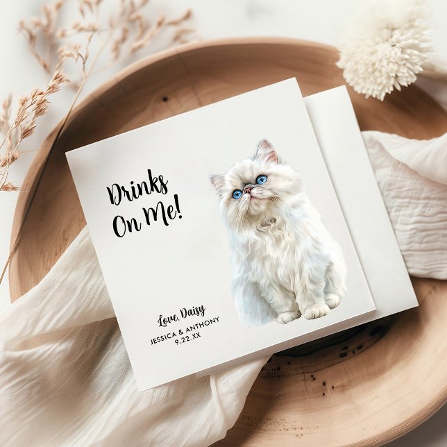 Servilleta De Papel Boda de gato personalizada (Subido por el creador)