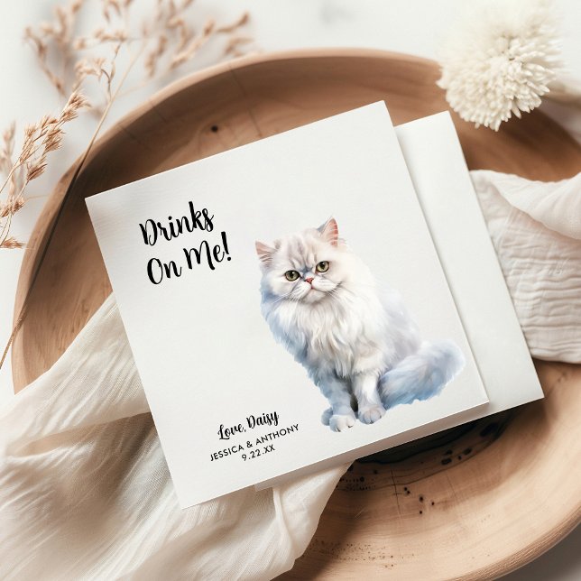 Servilleta De Papel Boda de Gato Personalizada (Subido por el creador)