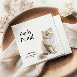 Servilleta De Papel Boda de gato personalizado