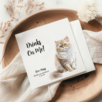 Servilleta De Papel Boda de gato personalizado
