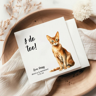 Servilleta De Papel Boda de gato personalizado