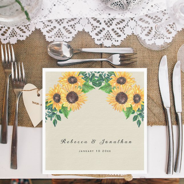Servilleta De Papel Boda de girasol ruso (Subido por el creador)