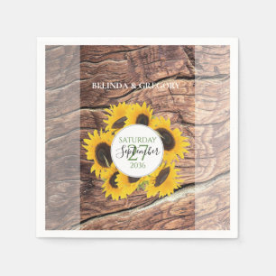Servilleta De Papel Boda de girasol ruso
