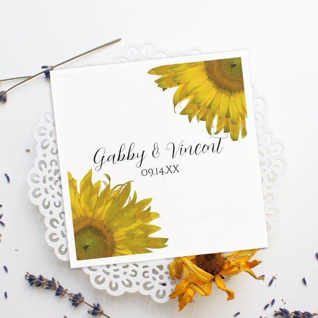 Servilleta De Papel Boda de girasoles amarillos (Subido por el creador)