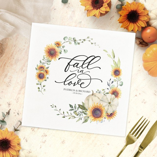 Servilleta De Papel Boda de girasoles de verde enamorarse (Subido por el creador)