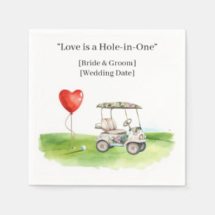 Servilleta De Papel Boda de Golf Save the Date Curso de Golf Elegante