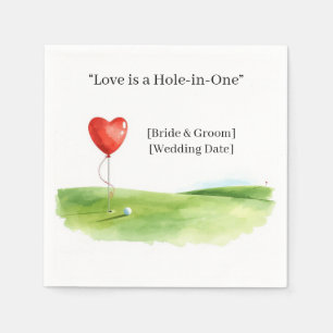 Servilleta De Papel Boda de Golf Save the Date Curso de Golf Elegante