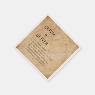 Servilleta De Papel Boda de granero rústico