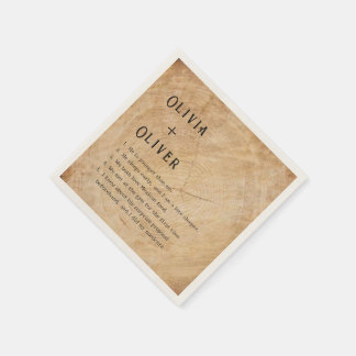 Servilleta De Papel Boda de granero rústico