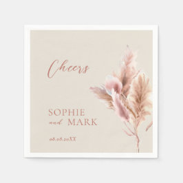 Servilleta De Papel Boda de Grass Boho Pampas Rustic